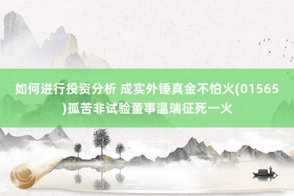 如何进行投资分析 成实外锤真金不怕火(01565)孤苦非试验董事温瑞征死一火