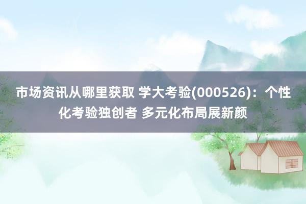 市场资讯从哪里获取 学大考验(000526)：个性化考验独创者 多元化布局展新颜