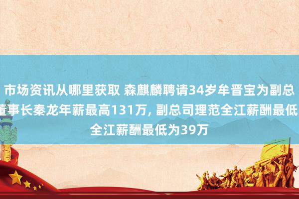 市场资讯从哪里获取 森麒麟聘请34岁牟晋宝为副总司理, 董事