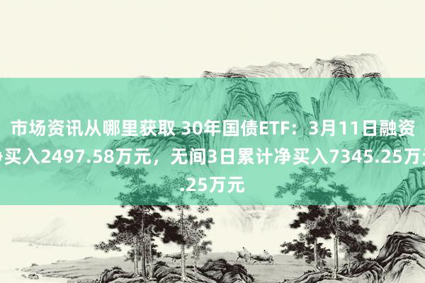 市场资讯从哪里获取 30年国债ETF：3月11日融资净买入2